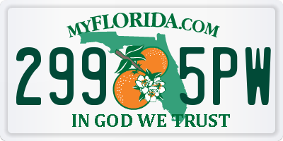 FL license plate 2995PW