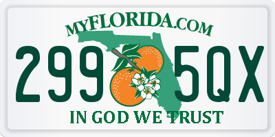 FL license plate 2995QX