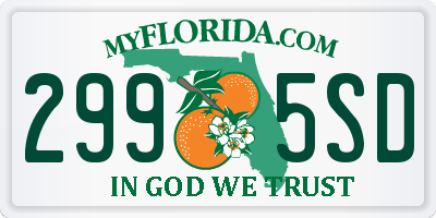 FL license plate 2995SD