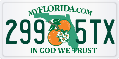 FL license plate 2995TX