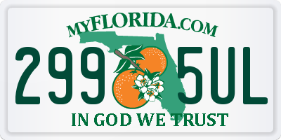 FL license plate 2995UL