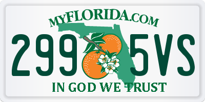 FL license plate 2995VS