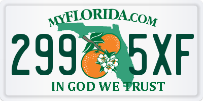 FL license plate 2995XF