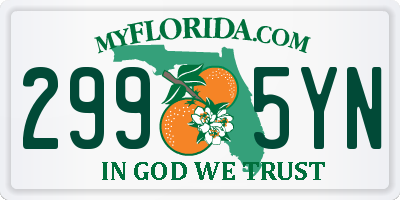 FL license plate 2995YN