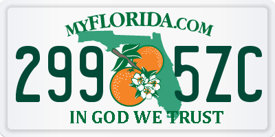 FL license plate 2995ZC