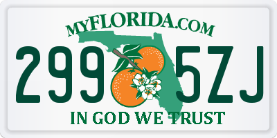 FL license plate 2995ZJ