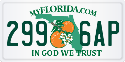 FL license plate 2996AP