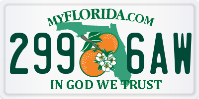 FL license plate 2996AW