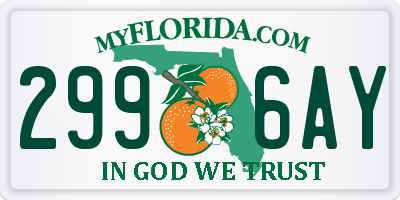 FL license plate 2996AY