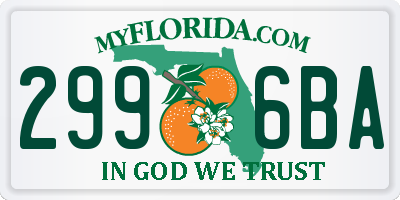 FL license plate 2996BA