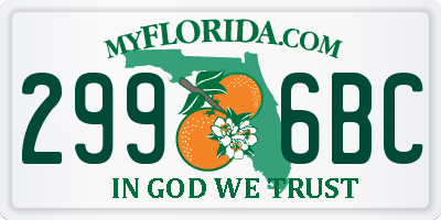 FL license plate 2996BC