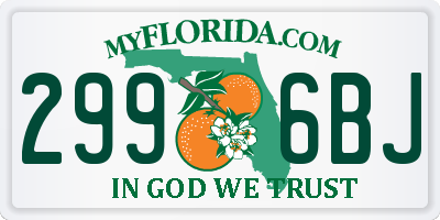 FL license plate 2996BJ