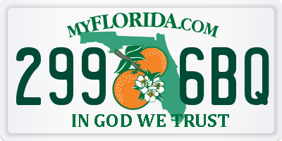 FL license plate 2996BQ