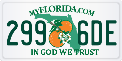 FL license plate 2996DE