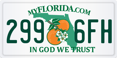 FL license plate 2996FH