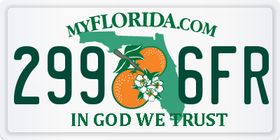 FL license plate 2996FR