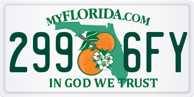 FL license plate 2996FY