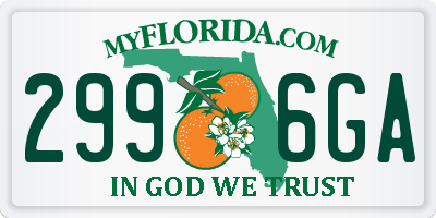 FL license plate 2996GA