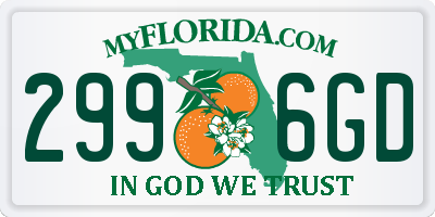 FL license plate 2996GD