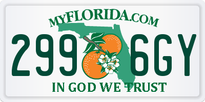 FL license plate 2996GY