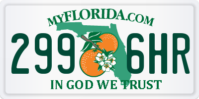 FL license plate 2996HR