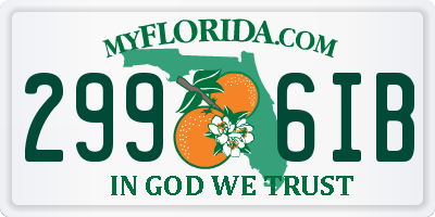 FL license plate 2996IB