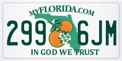 FL license plate 2996JM