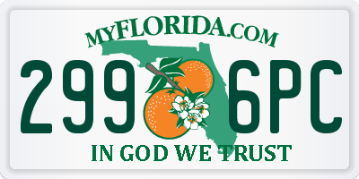FL license plate 2996PC