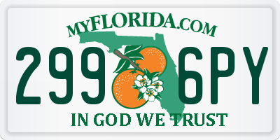 FL license plate 2996PY