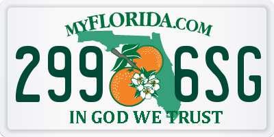 FL license plate 2996SG