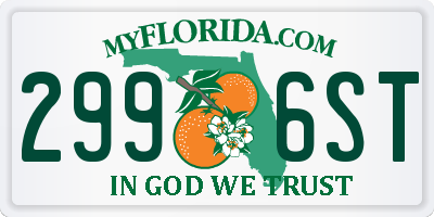 FL license plate 2996ST