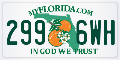 FL license plate 2996WH