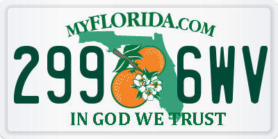 FL license plate 2996WV