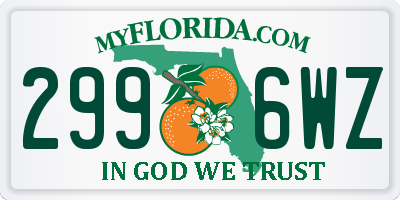 FL license plate 2996WZ