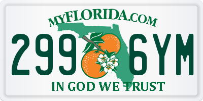 FL license plate 2996YM