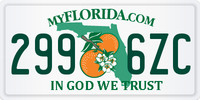 FL license plate 2996ZC