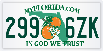 FL license plate 2996ZK
