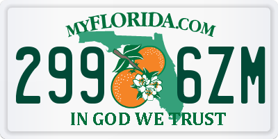 FL license plate 2996ZM