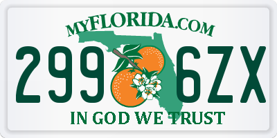 FL license plate 2996ZX
