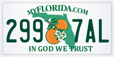 FL license plate 2997AL