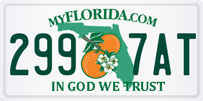 FL license plate 2997AT