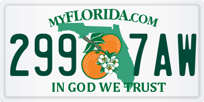 FL license plate 2997AW