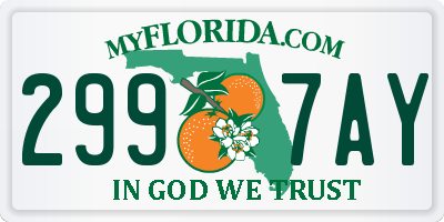 FL license plate 2997AY