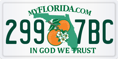 FL license plate 2997BC