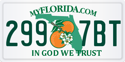 FL license plate 2997BT