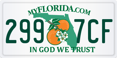 FL license plate 2997CF