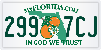 FL license plate 2997CJ