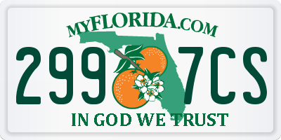 FL license plate 2997CS