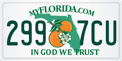 FL license plate 2997CU