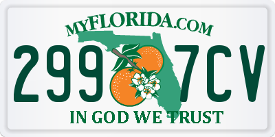 FL license plate 2997CV